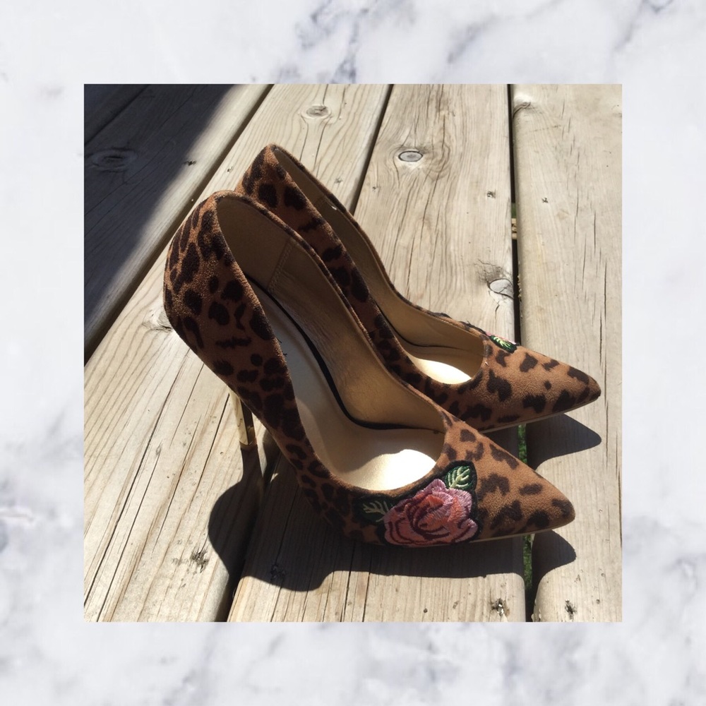 Leopard Floral Heel